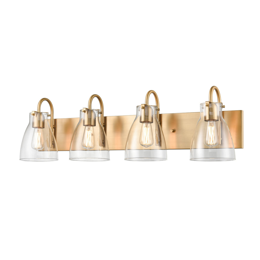 DVI Canada - DVP47044BR-CL - Four Light Vanity - Emma - Brass w/Clear Glass