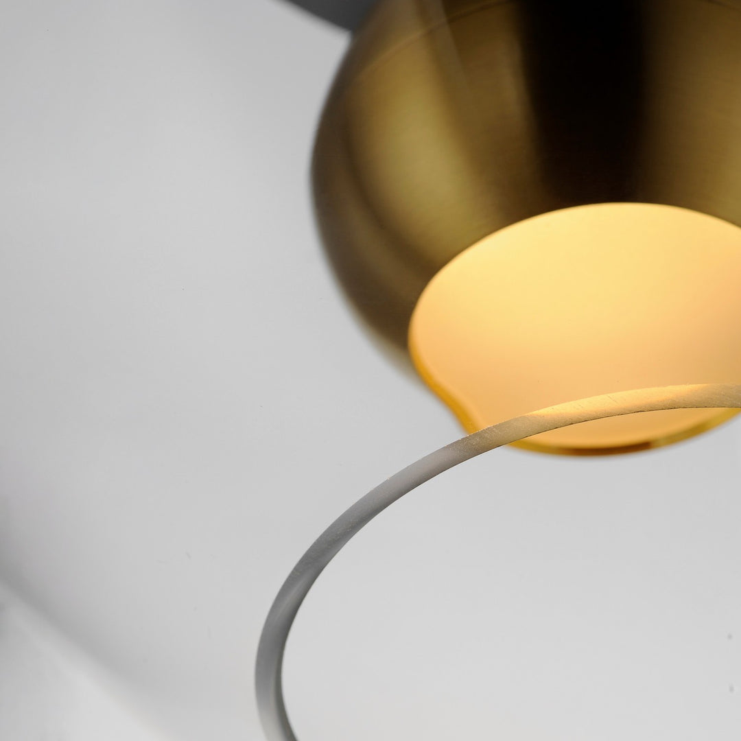 ET2 - E25150-BKNAB - LED Flush Mount - Nucleus - Black / Natural Aged Brass