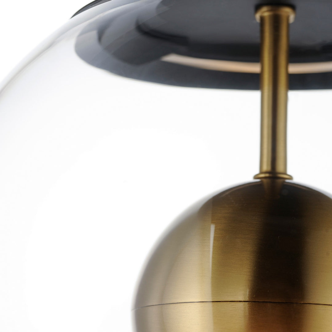 ET2 - E25150-BKNAB - LED Flush Mount - Nucleus - Black / Natural Aged Brass