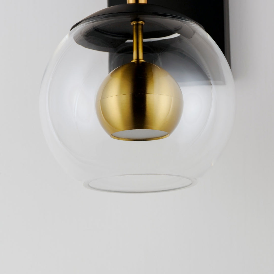 ET2 - E25151-BKNAB - LED Wall Sconce - Nucleus - Black / Natural Aged Brass