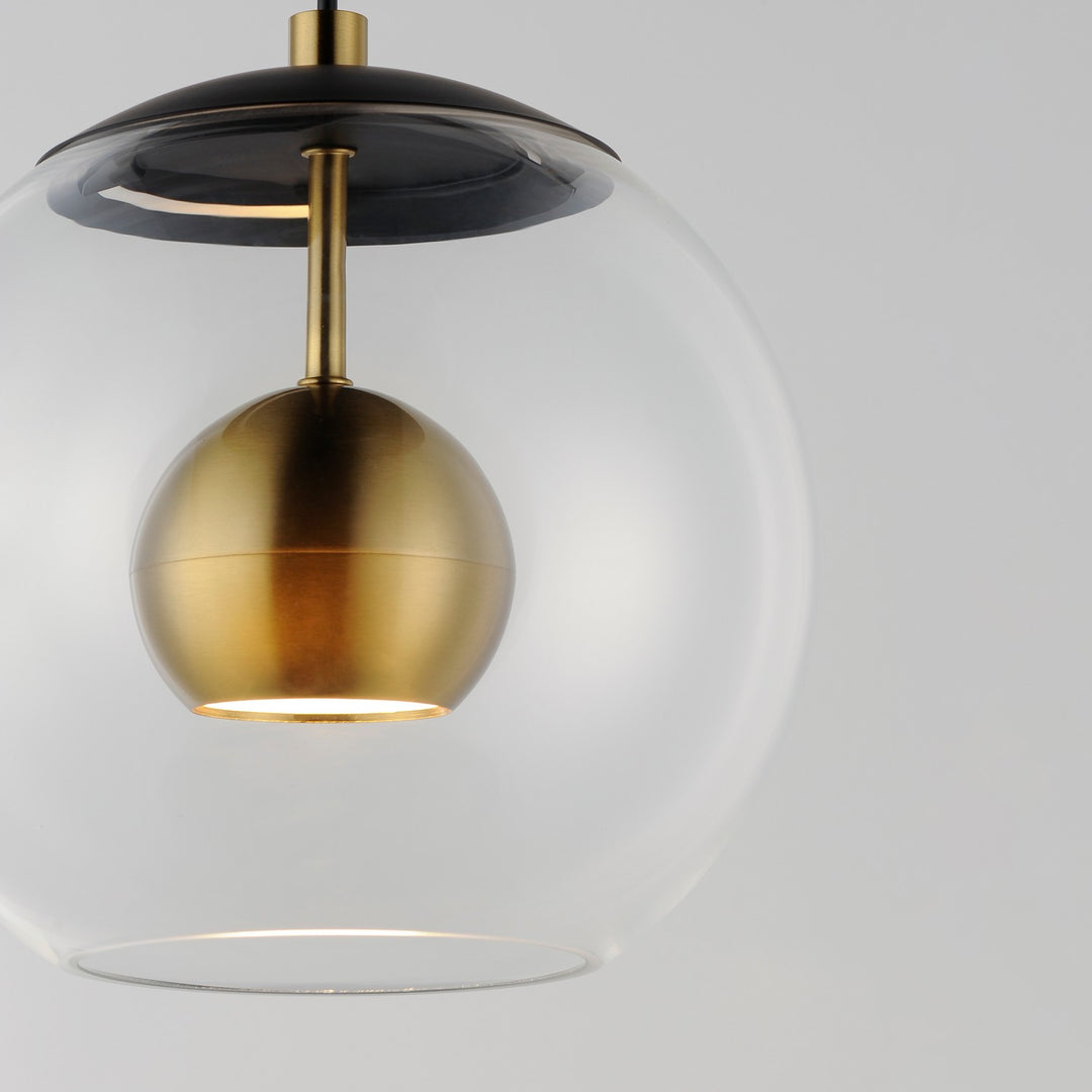 ET2 - E25153-BKNAB - LED Pendant - Nucleus - Black / Natural Aged Brass