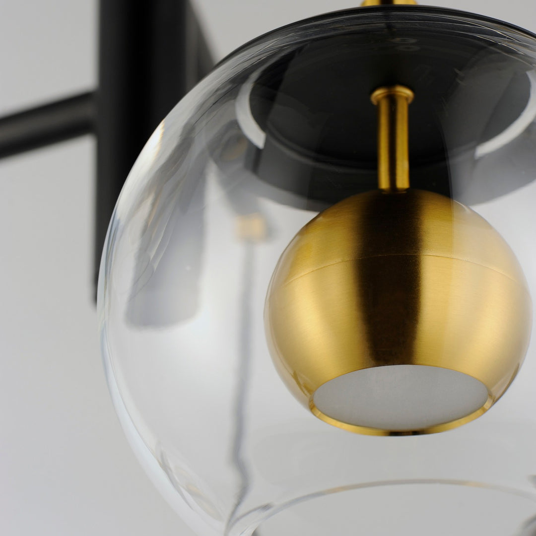 ET2 - E25158-BKNAB - LED Pendant - Nucleus - Black / Natural Aged Brass