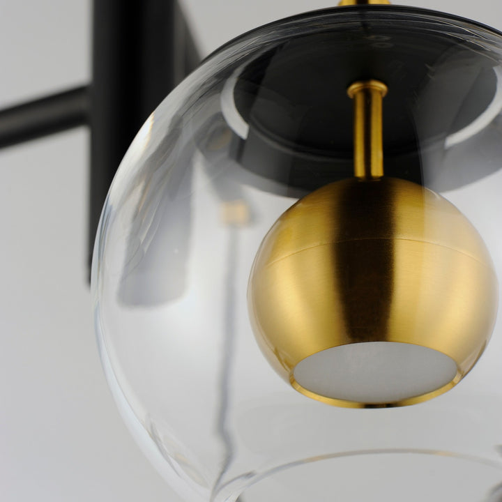 ET2 - E25158-BKNAB - LED Pendant - Nucleus - Black / Natural Aged Brass
