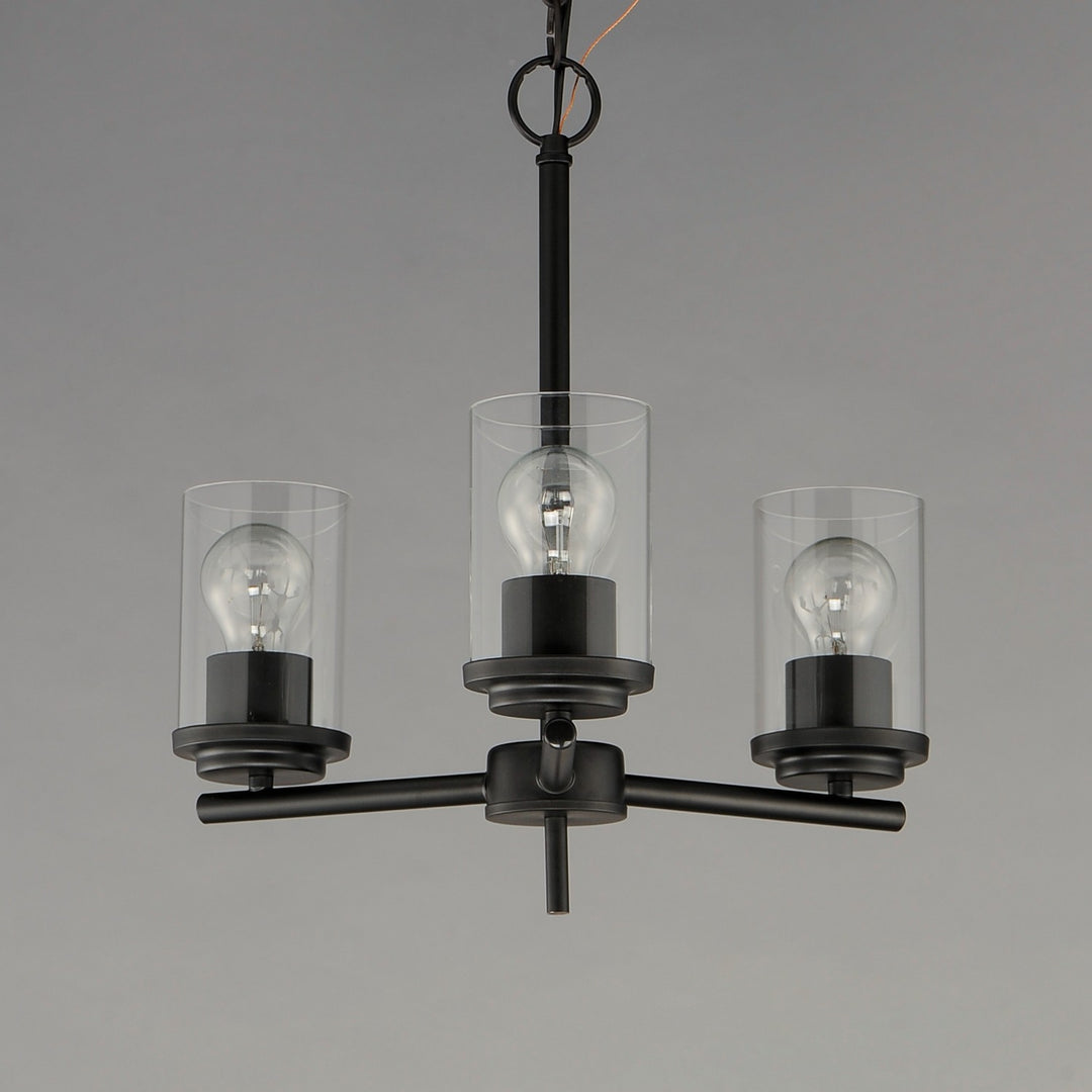 Maxim - 10203CLBK - Three Light Chandelier - Corona - Black