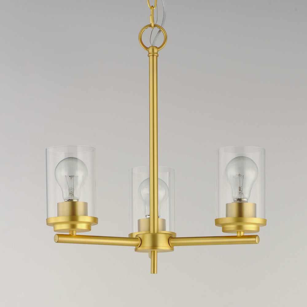 Maxim - 10203CLSBR - Three Light Chandelier - Corona - Satin Brass