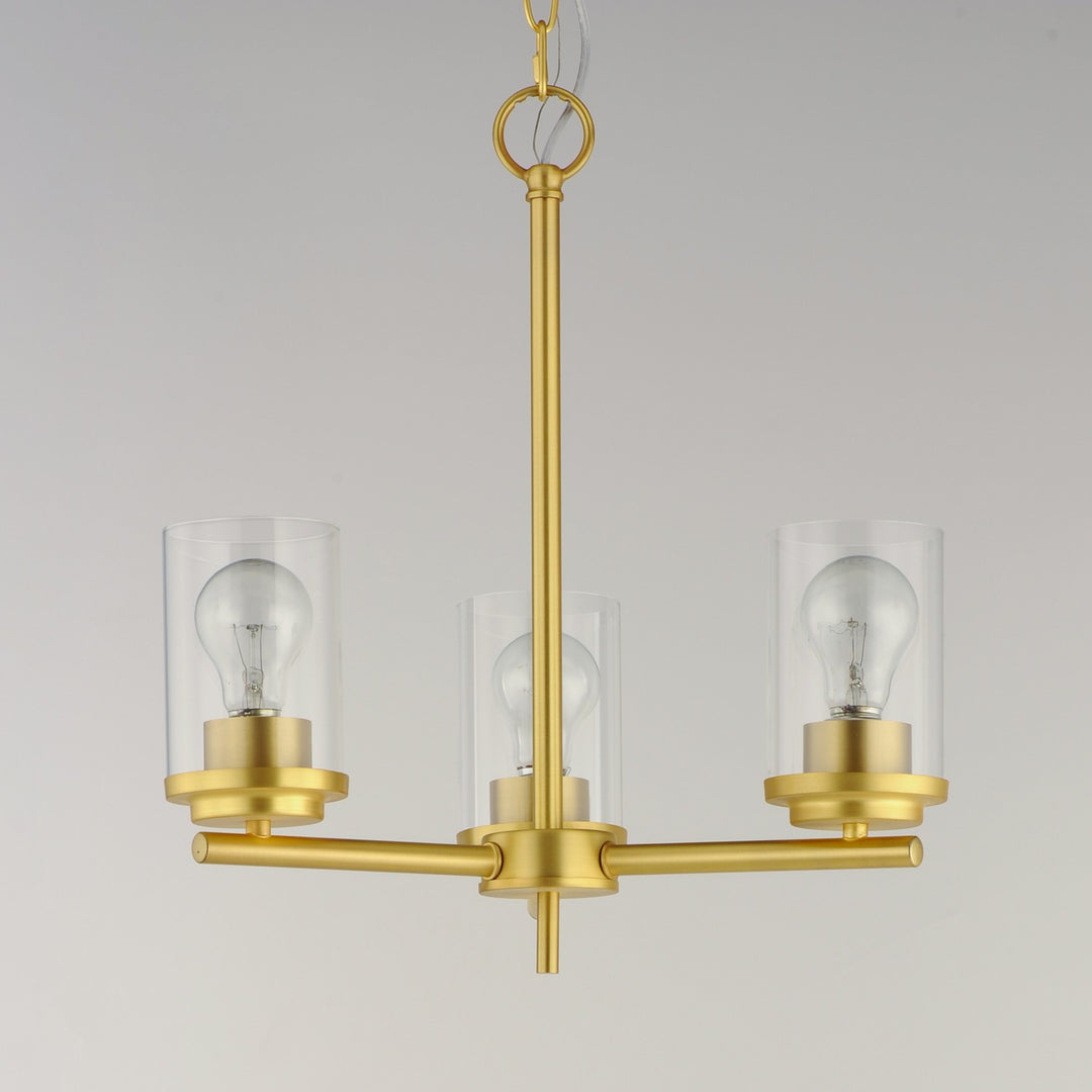 Maxim - 10203CLSBR - Three Light Chandelier - Corona - Satin Brass