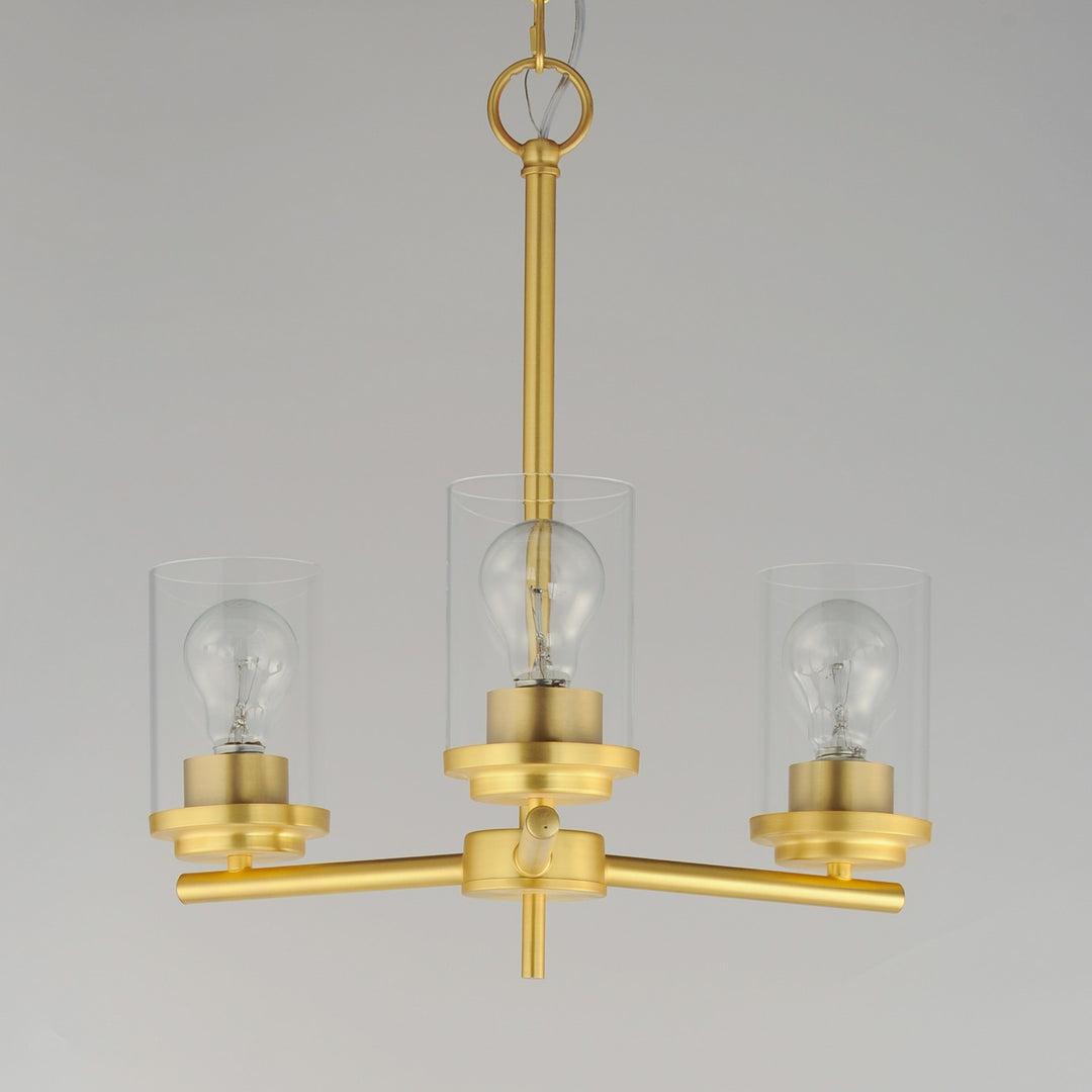 Maxim - 10203CLSBR - Three Light Chandelier - Corona - Satin Brass