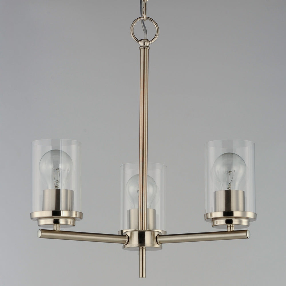 Maxim - 10203CLSN - Three Light Chandelier - Corona - Satin Nickel