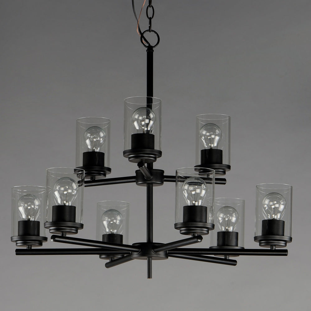 Maxim - 10206CLBK - Nine Light Chandelier - Corona - Black