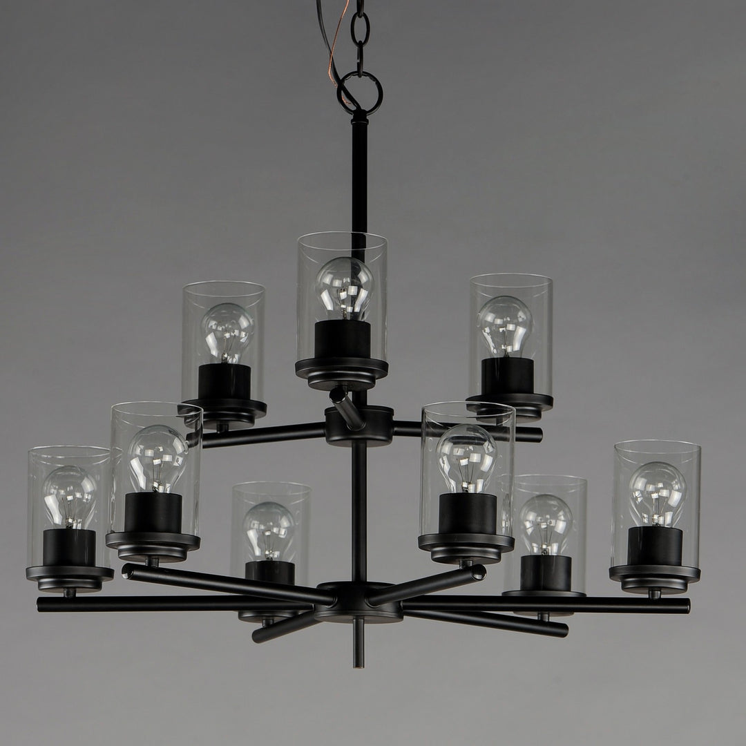 Maxim - 10206CLBK - Nine Light Chandelier - Corona - Black