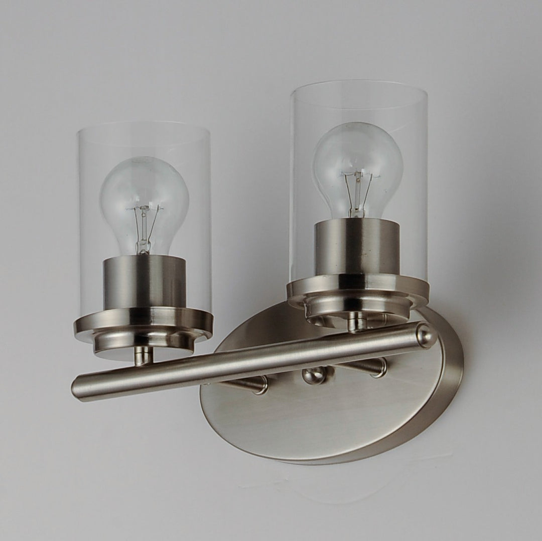 Maxim - 10212CLSN - Two Light Bath Vanity - Corona - Satin Nickel