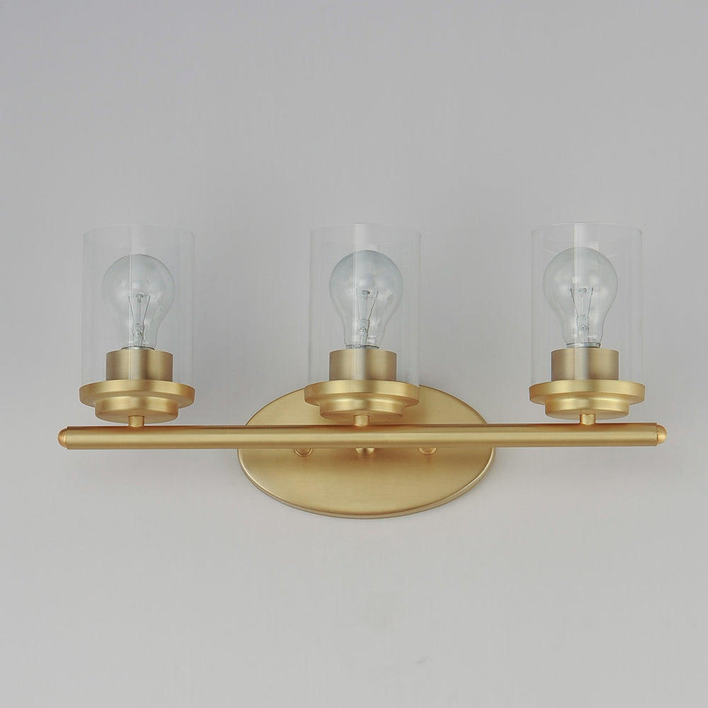 Maxim - 10213CLSBR - Three Light Bath Vanity - Corona - Satin Brass