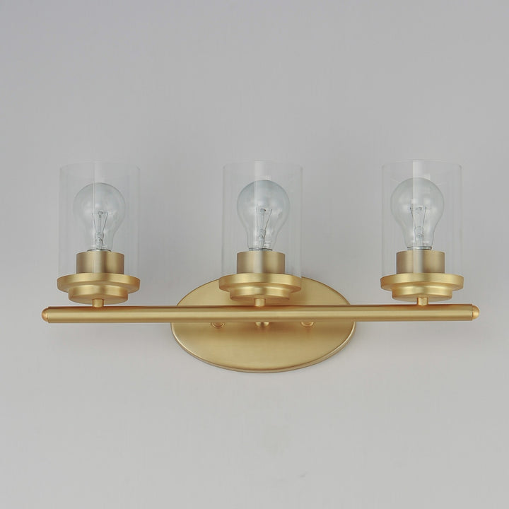 Maxim - 10213CLSBR - Three Light Bath Vanity - Corona - Satin Brass