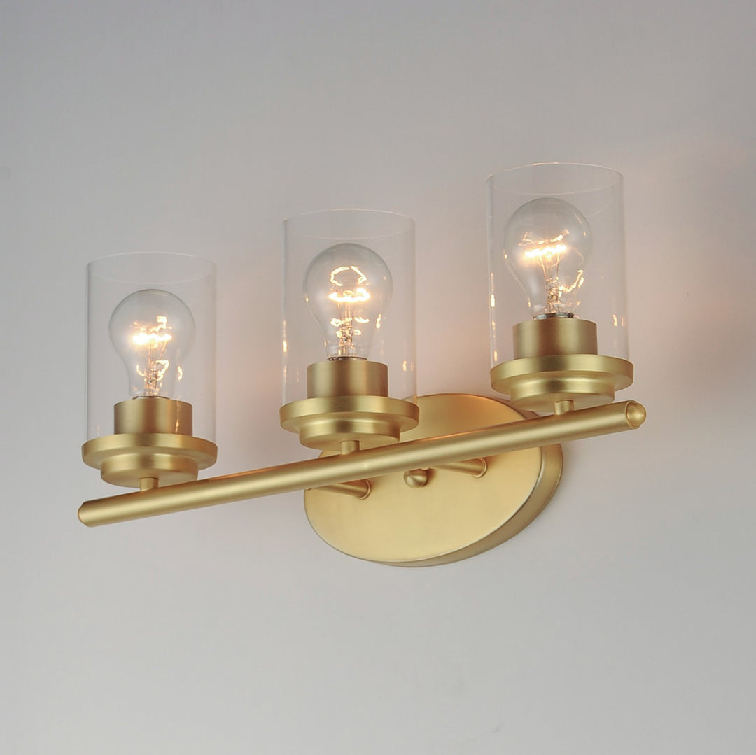 Maxim - 10213CLSBR - Three Light Bath Vanity - Corona - Satin Brass