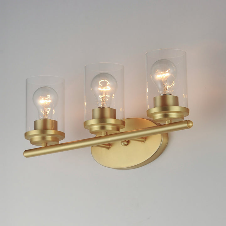 Maxim - 10213CLSBR - Three Light Bath Vanity - Corona - Satin Brass