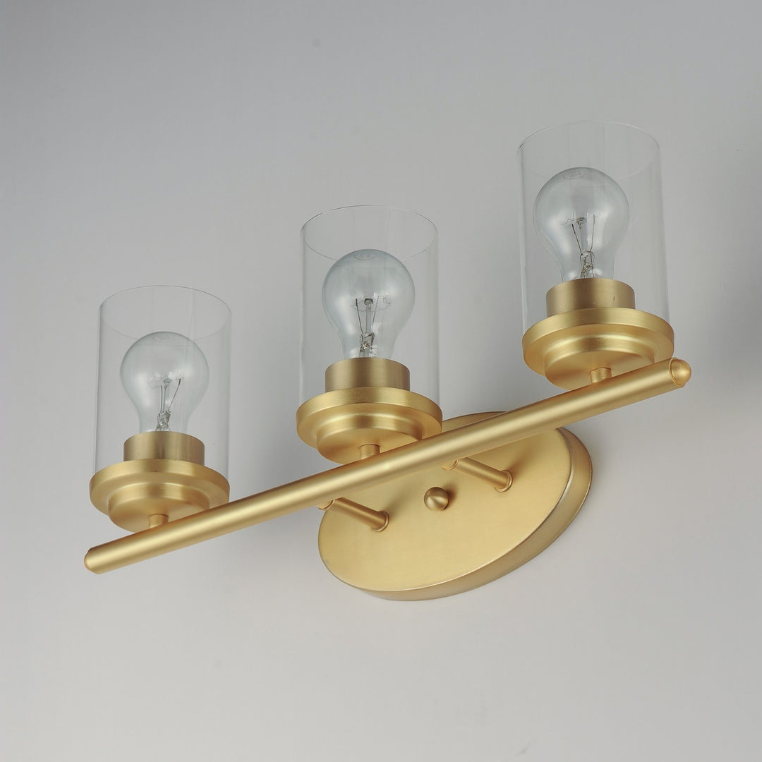 Maxim - 10213CLSBR - Three Light Bath Vanity - Corona - Satin Brass