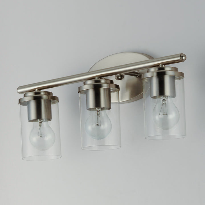 Maxim - 10213CLSN - Three Light Bath Vanity - Corona - Satin Nickel