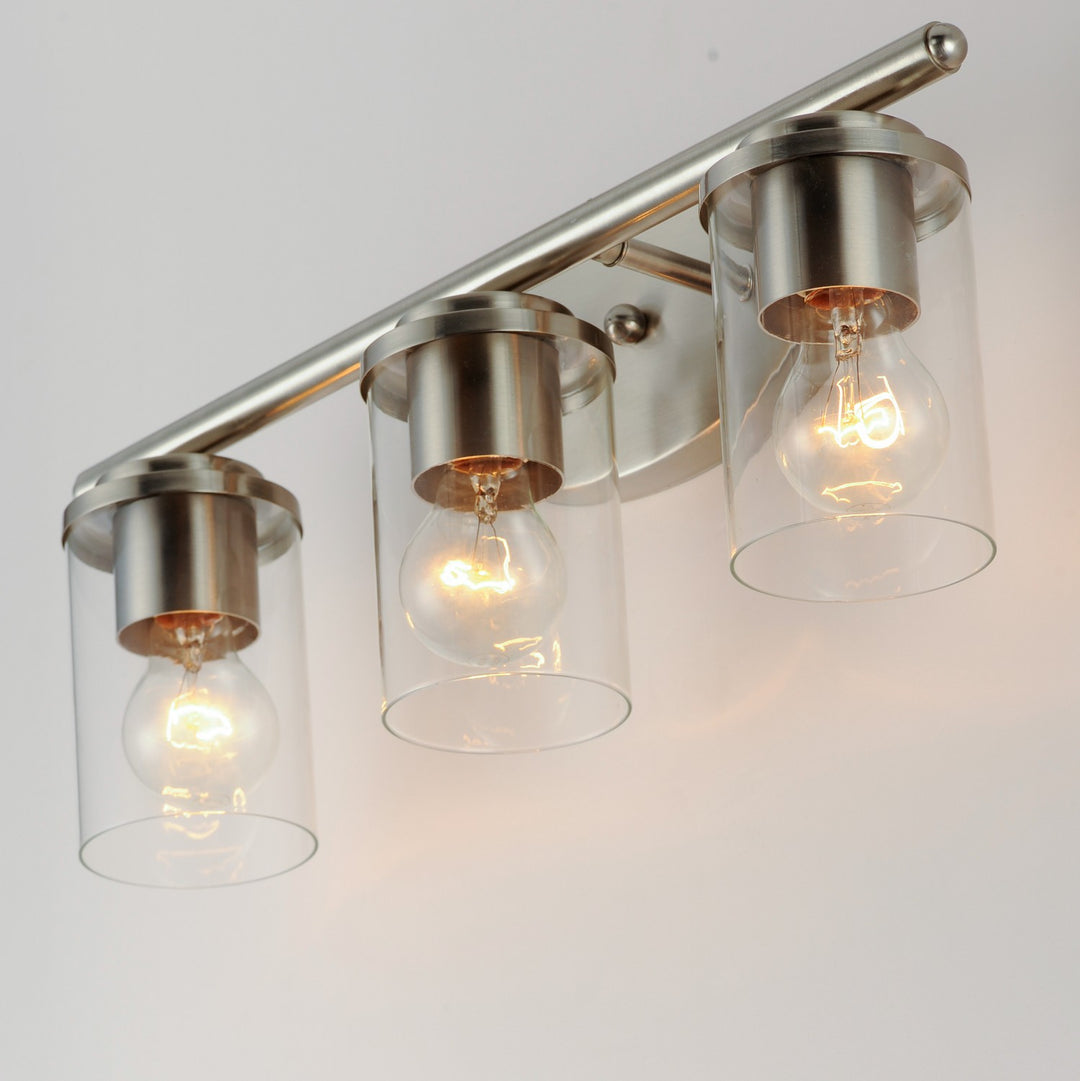 Maxim - 10213CLSN - Three Light Bath Vanity - Corona - Satin Nickel