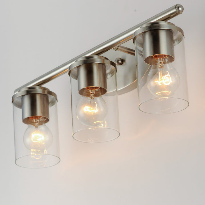 Maxim - 10213CLSN - Three Light Bath Vanity - Corona - Satin Nickel