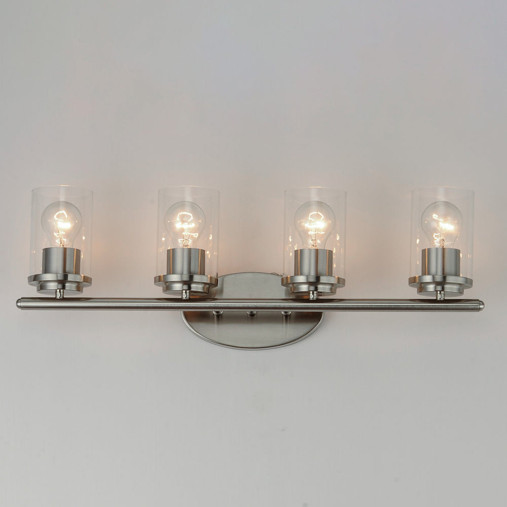 Maxim - 10214CLSN - Four Light Bath Vanity - Corona - Satin Nickel