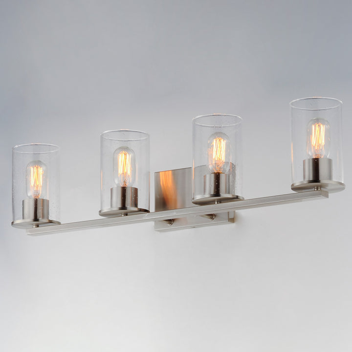 Maxim - 11844CDSN - Four Light Bath Vanity - Sleek - Satin Nickel