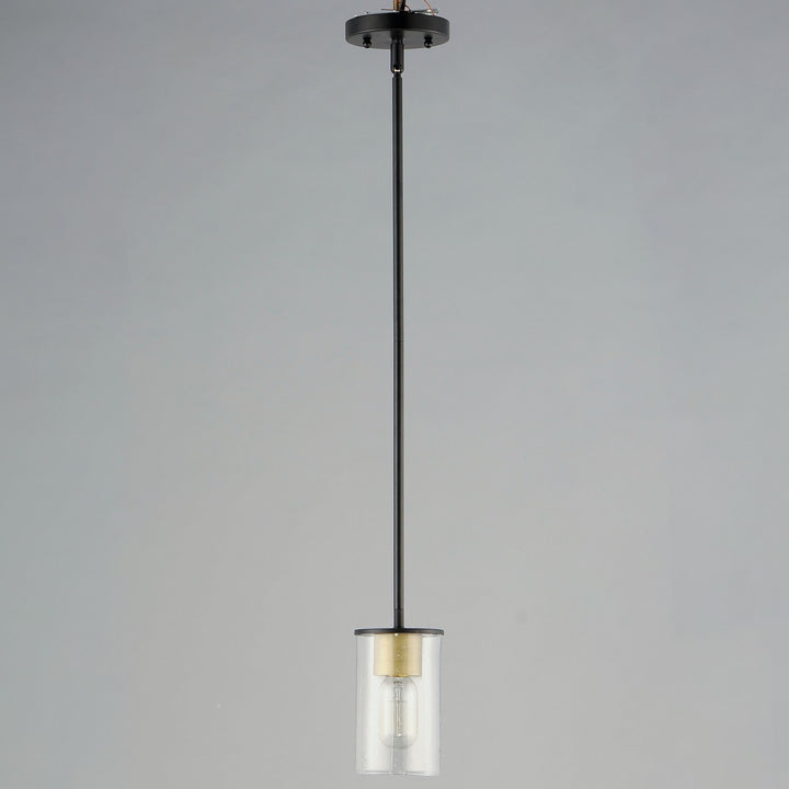 Maxim - 91840CDABBK - One Light Mini Pendant - Sleek - Antique Brass / Black