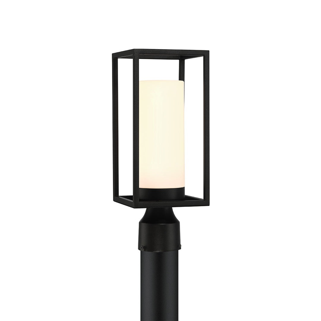 Ren One Light Outdoor Post Mount in Black - available from The Lighting Shoppe, trusted by Canadian homeowners