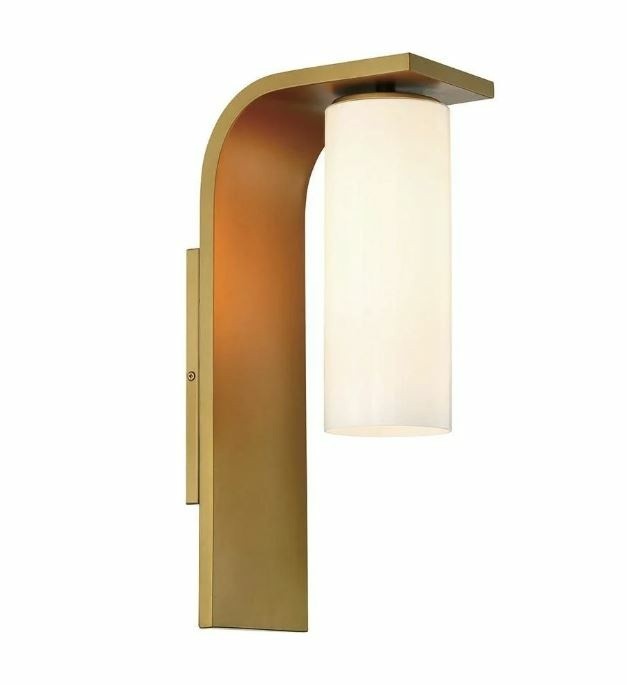 Colonne One Light Outdoor Wall Sconce in Gold - available from The Lighting Shoppe, trusted by Canadian homeowners