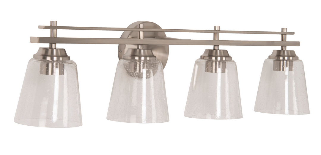 Drake Four Light Vanity in Brushed Polished Nickel - available from The Lighting Shoppe, trusted by Canadian homeowners