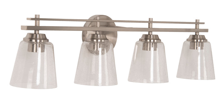 Drake Four Light Vanity in Brushed Polished Nickel - available from The Lighting Shoppe, trusted by Canadian homeowners