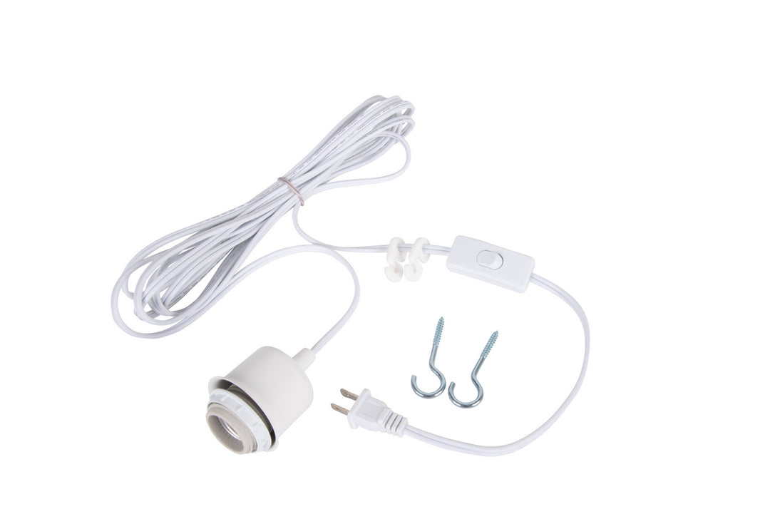 Swag Pendants One Light Pendant Hardware in White - available from The Lighting Shoppe, trusted by Canadian homeowners