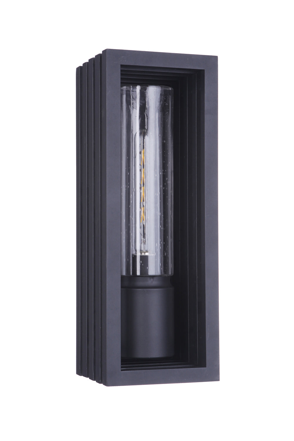 Carmel One Light Outdoor Wall Mount in Textured Black - available from The Lighting Shoppe, trusted by Canadian homeowners