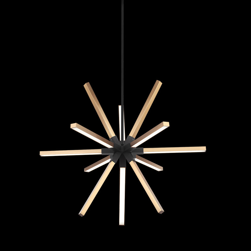 Asterisk LED Pendant in Matte Black + Aged Gold Brass - available from The Lighting Shoppe, trusted by Canadian homeowners