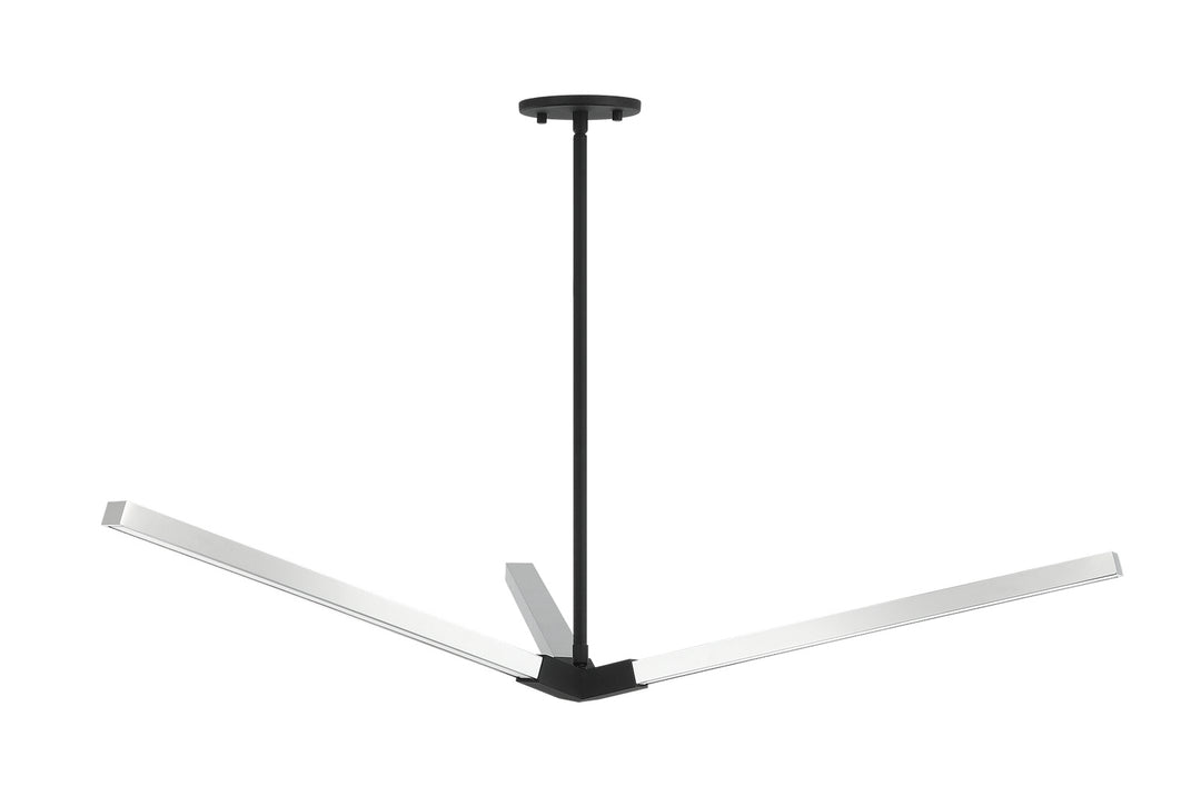 Asterisk LED Pendant in Matte Black + Chrome - available from The Lighting Shoppe, trusted by Canadian homeowners