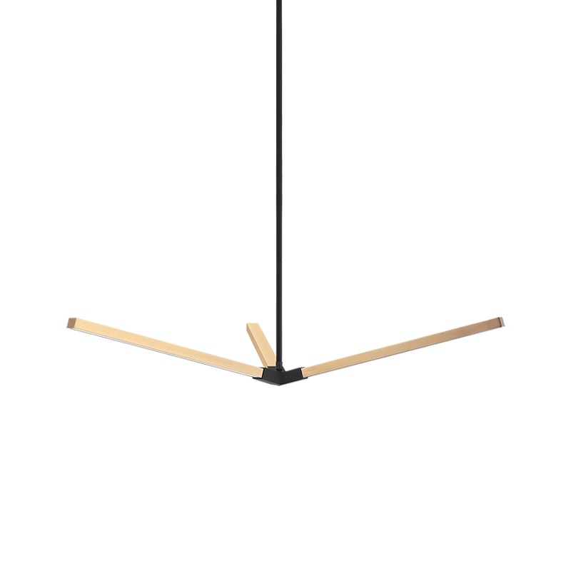 Asterisk LED Pendant in Matte Black +Aged Gold Brass - available from The Lighting Shoppe, trusted by Canadian homeowners