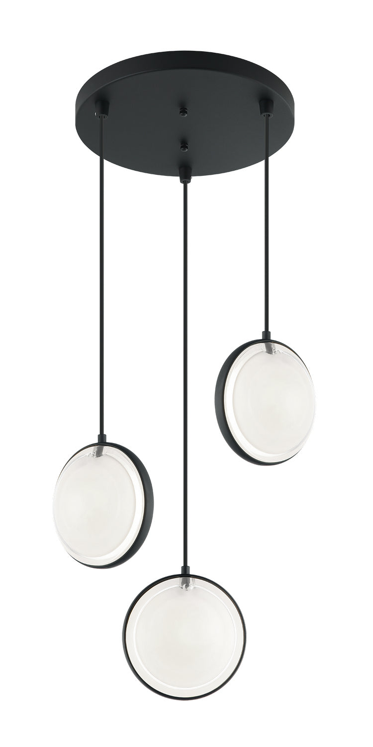 Chatoyant Three Light Pendant in Matte Black - available from The Lighting Shoppe, trusted by Canadian homeowners