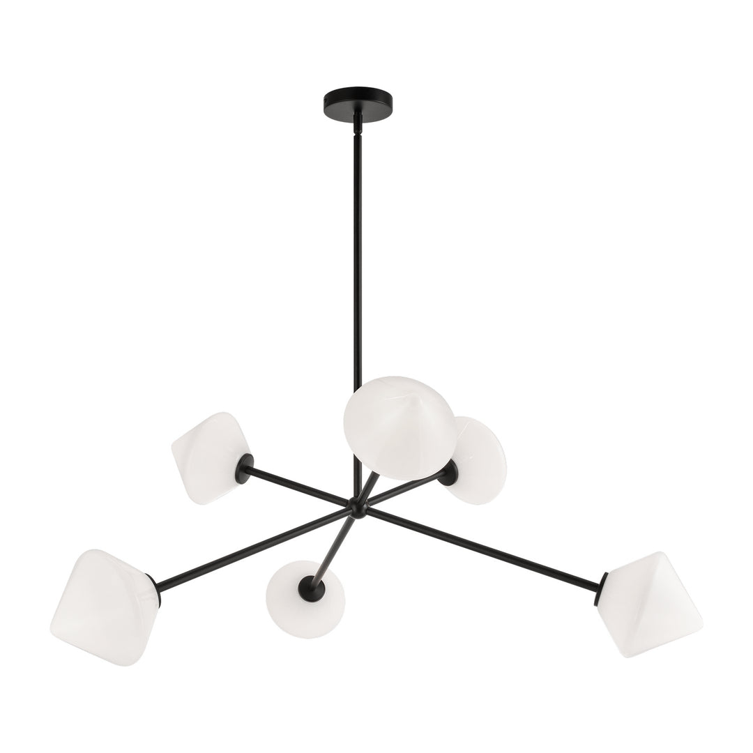 Novo Six Light Chandelier in Black - available from The Lighting Shoppe, trusted by Canadian homeowners