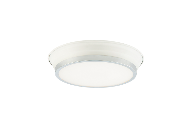 Jaxx LED Ceiling Mount in White + Chrome - available from The Lighting Shoppe, trusted by Canadian homeowners