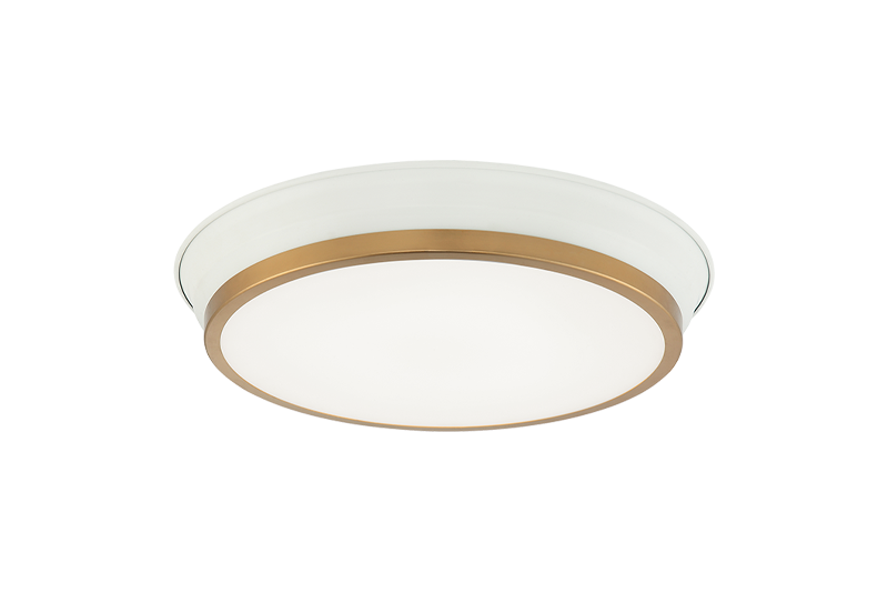 Matteo Canada - M11202WHAG - LED Ceiling Mount - Jaxx - White + Aged Gold Brass