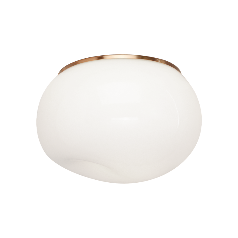 Matteo Canada - M14021AGOP - One Light Flush Mount - Gelasin - Aged Gold Brass