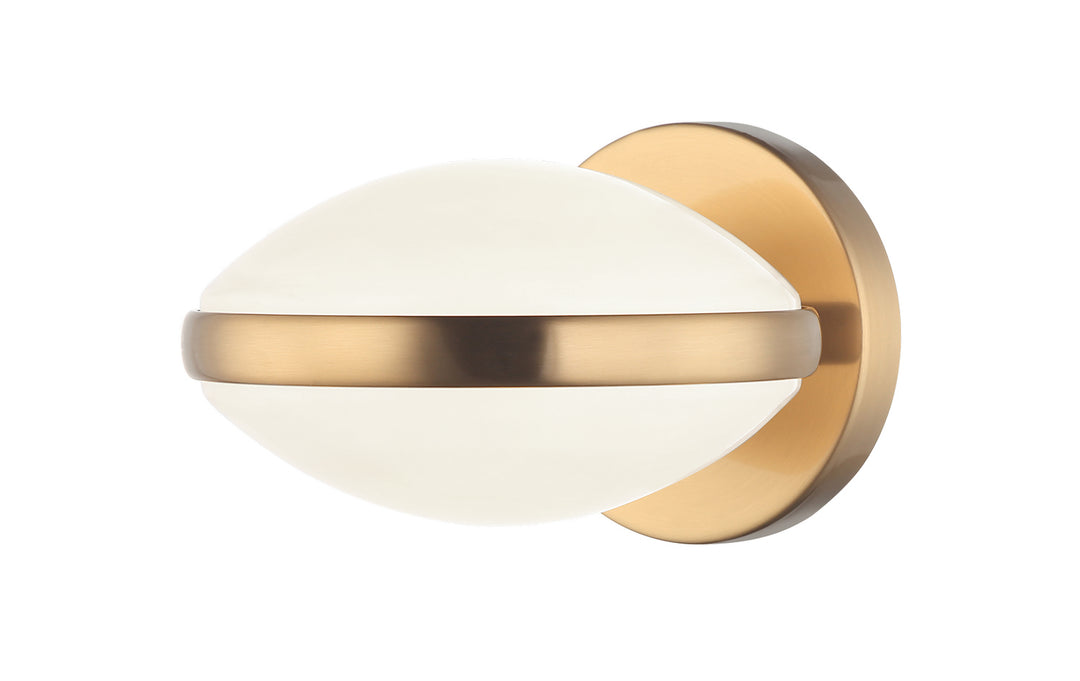 Chatoyant One Light Wall Sconce in Aged Gold Brass - available from The Lighting Shoppe, trusted by Canadian homeowners