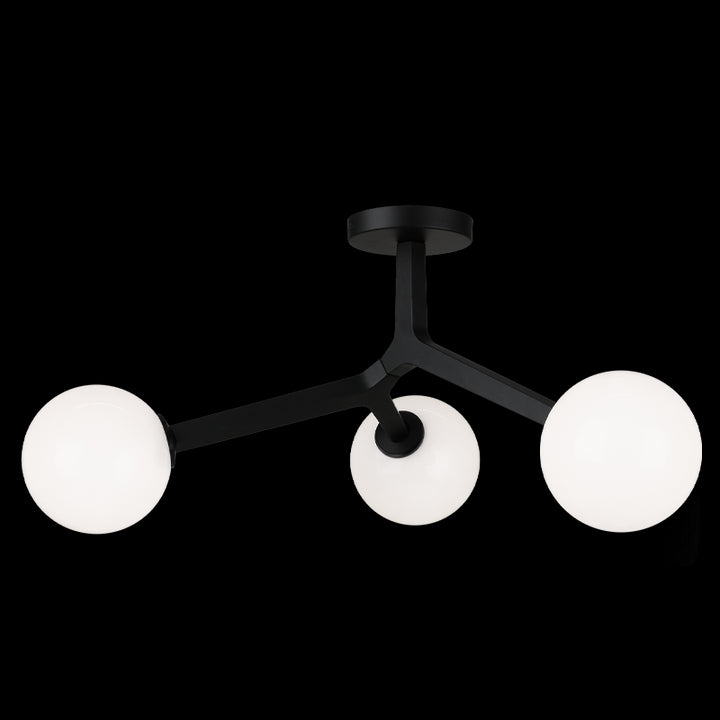 Rami Three Light Ceiling Mount in Black - available from The Lighting Shoppe, trusted by Canadian homeowners