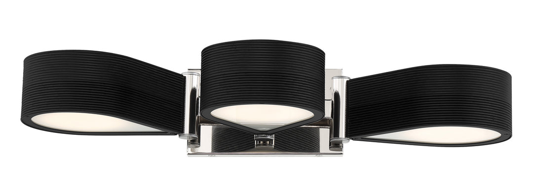 Side Step LED Bath in Polished Nickel And Coal - available from The Lighting Shoppe, trusted by Canadian homeowners