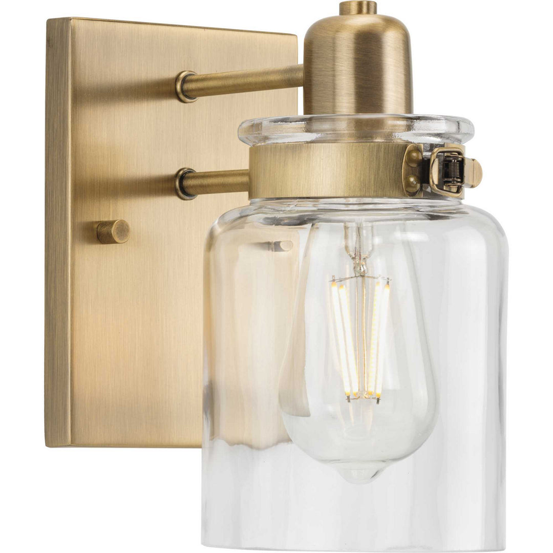 Calhoun One Light Bath Bracket in Vintage Brass - available from The Lighting Shoppe, trusted by Canadian homeowners