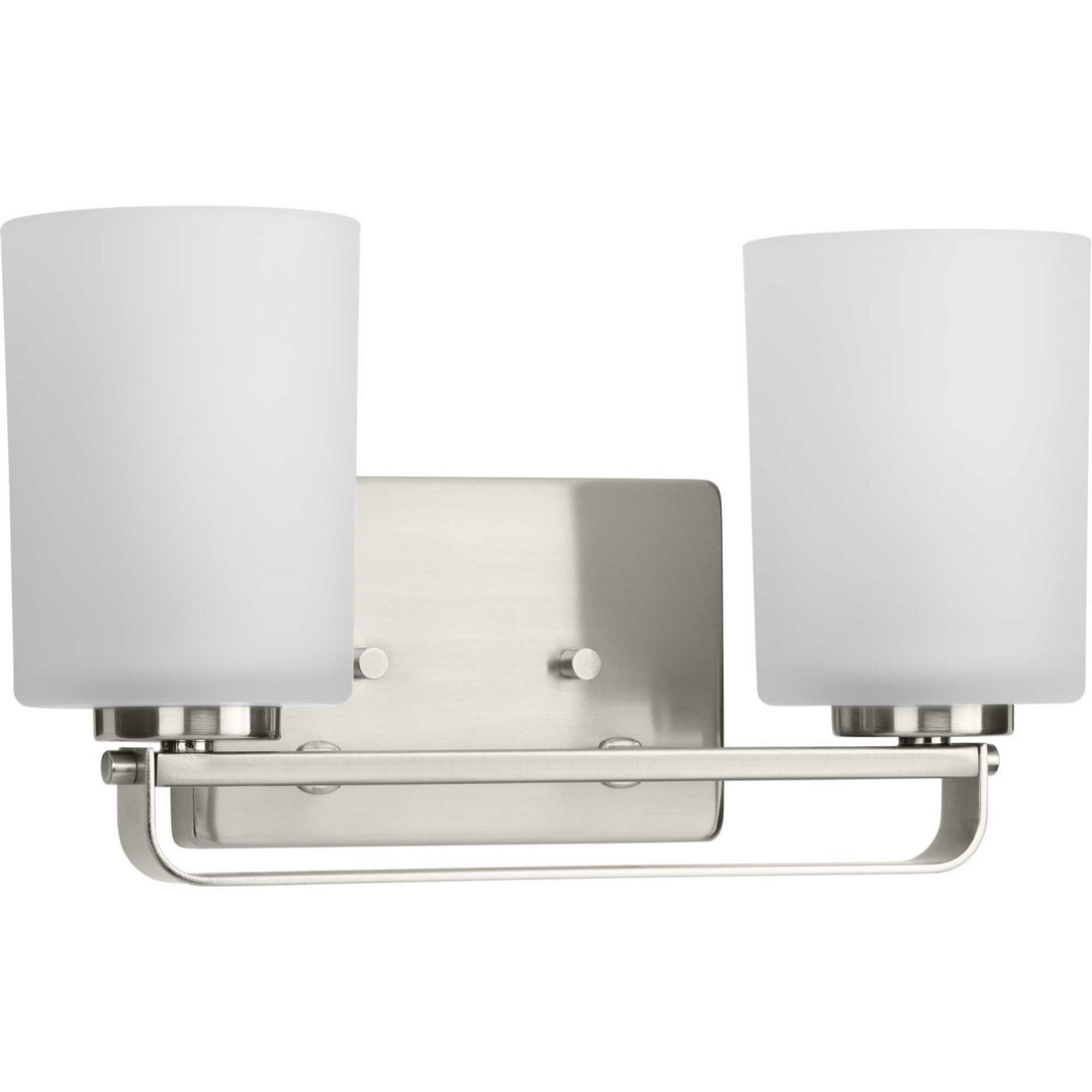 League Two Light Bath Bracket in Brushed Nickel - available from The Lighting Shoppe, trusted by Canadian homeowners