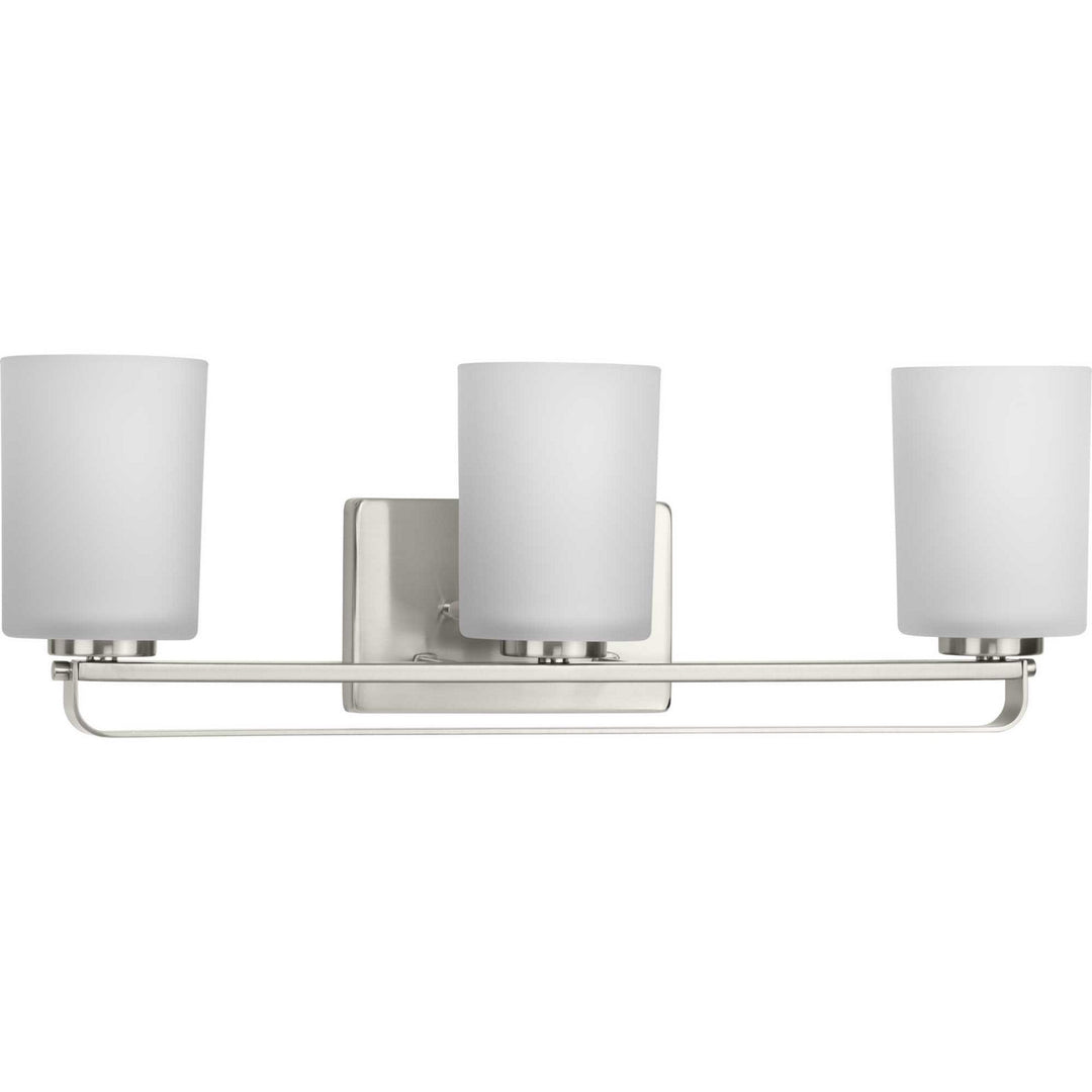 League Three Light Bath Bracket in Brushed Nickel - available from The Lighting Shoppe, trusted by Canadian homeowners