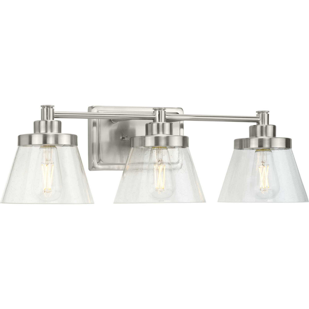 Hinton Three Light Bath Bracket in Brushed Nickel - available from The Lighting Shoppe, trusted by Canadian homeowners