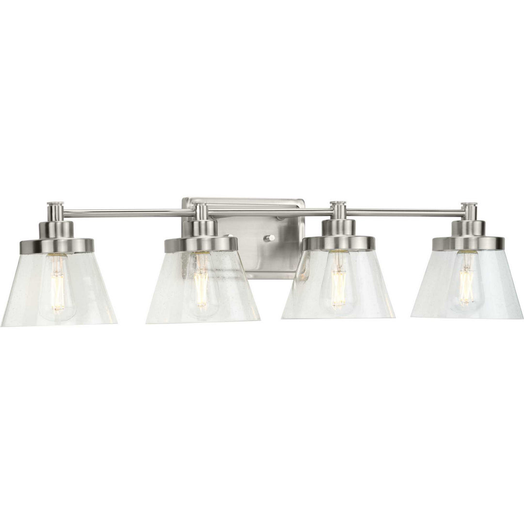 Hinton Four Light Bath Bracket in Brushed Nickel - available from The Lighting Shoppe, trusted by Canadian homeowners