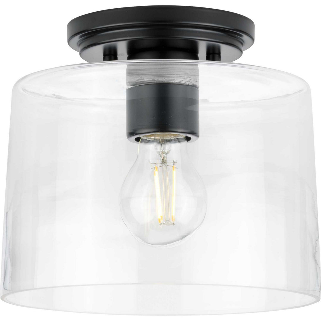 Adley One Light Flush Mount in Matte Black - available from The Lighting Shoppe, trusted by Canadian homeowners