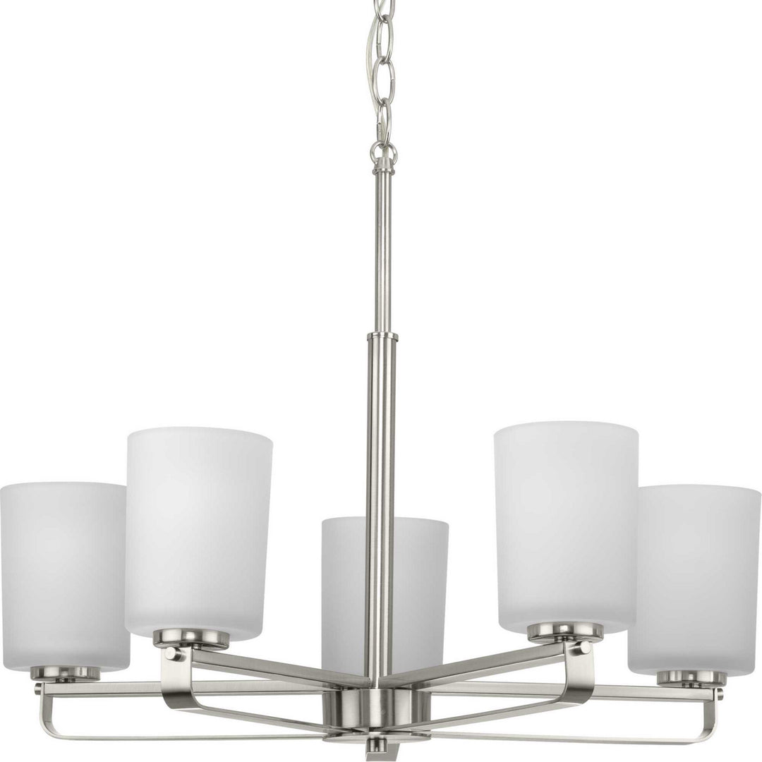 Progress Canada - P400286-009 - Five Light Chandelier - League - Brushed Nickel